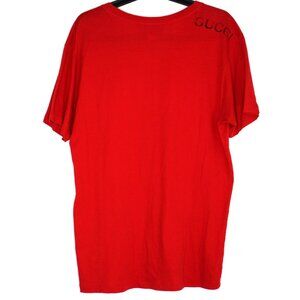 Gucci Mens Medium Shoulder Spell Out Red T-Shirt F1348